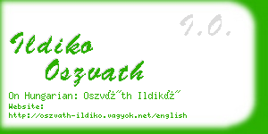 ildiko oszvath business card